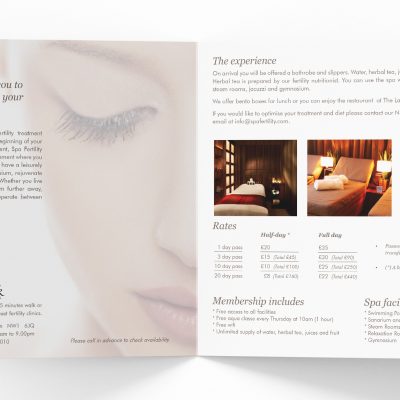 Spa Fertility promotional brochure